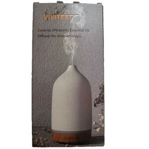 New VIVITEST Ceramic Ultrasonic Essential Oil Diffuser for Aromatherapy
